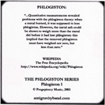 Phlogiston I, cd sticker insert (design by Brad Fenwick)